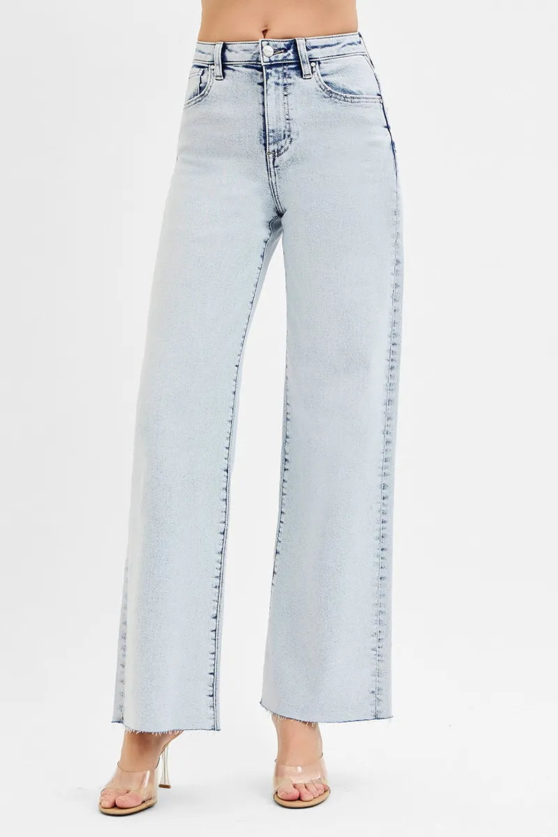 Hazel Blues® | RISEN High Rise Wide Leg Jeans