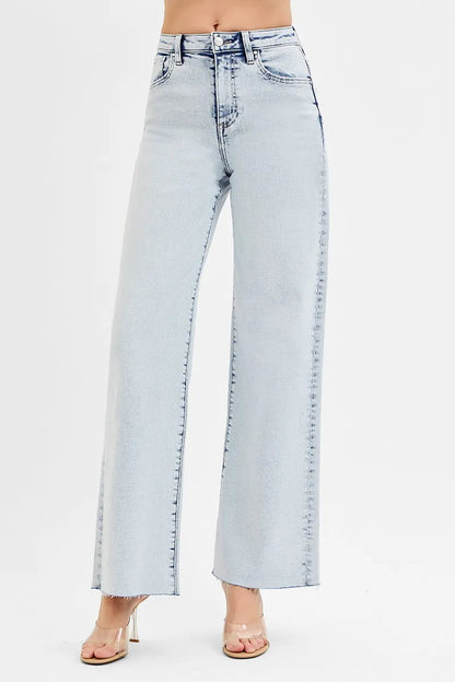 Hazel Blues® | RISEN High Rise Wide Leg Jeans