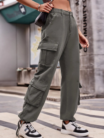 Hazel Blues® |  Casual Wide Leg Cargo Jeans