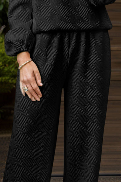 Hazel Blues® |  Round Neck Long Sleeve Top and Pants Set