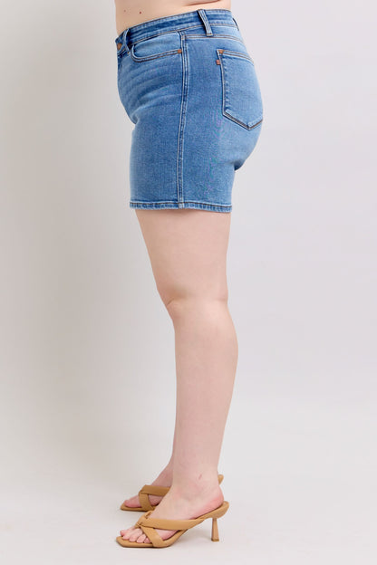 Hazel Blues® | Judy Blue 2 Button Denim Shorts with Pockets
