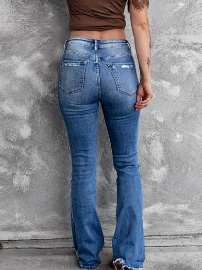 Hazel Blues® |  Distressed Flare Jeans
