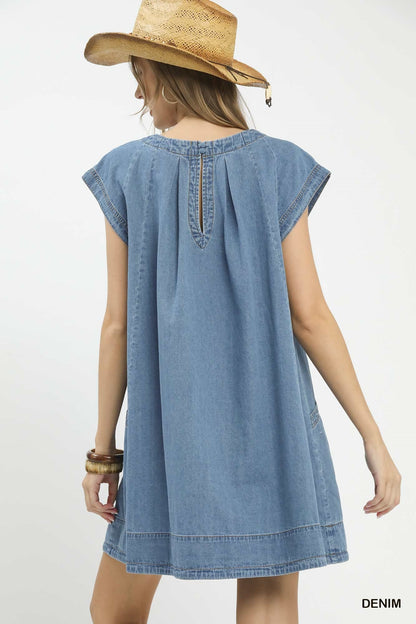 Hazel Blues® |  Umgee Stone Washed Denim Mini Dress