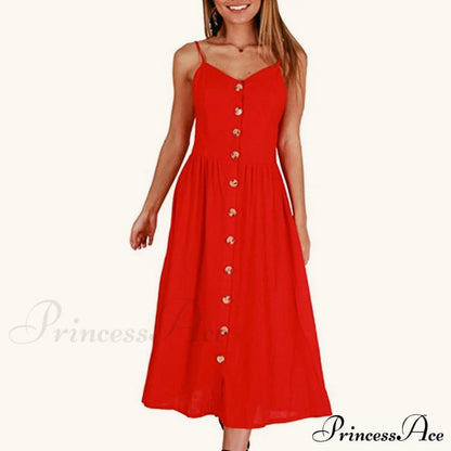 Polka Dot Striped Backless Midi Dress