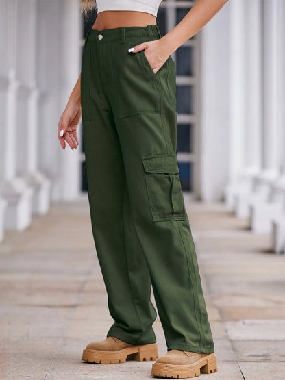 Hazel Blues® |  High-Waisted Cargo Jeans