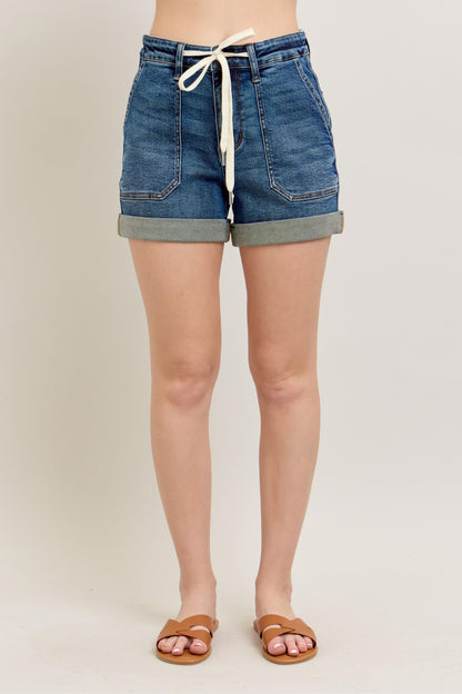 Hazel Blues® | Judy Blue High Rise Cuff Denim Shorts