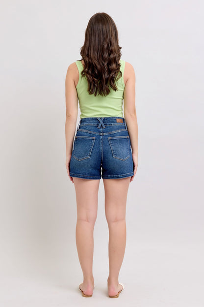 Hazel Blues® | Judy Blue Double Button Waistband Denim Shorts