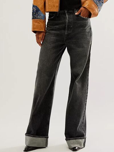 Hazel Blues® |  Cuffed Jeans with Pockets
