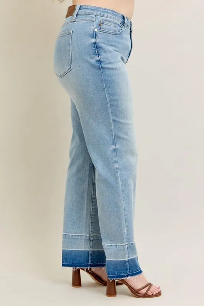 Hazel Blues® | Judy Blue Mr Release Hem Wide Leg Jeans