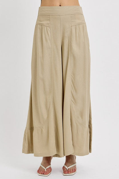 Hazel Blues® |  RISEN Shirring Detail Wide Leg Pants