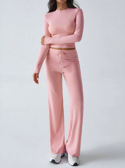 Hazel Blues® |  Round Neck Long Sleeve Top and Pants Set
