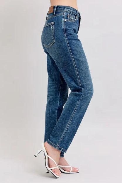 Hazel Blues® | Judy Blue High Waisted Rigid Magic Non-destroy Straight Leg Jeans