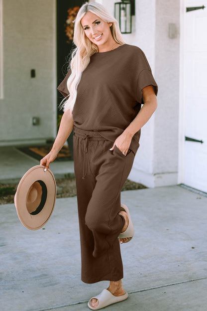 Hazel Blues® |  Short Sleeve Top and Pants Set