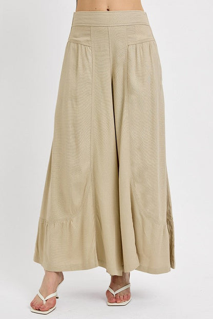 Hazel Blues® |  RISEN Shirring Detail Wide Leg Pants