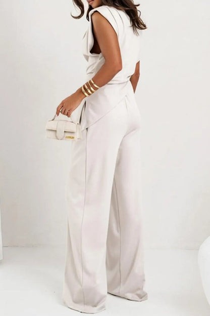 Hazel Blues® |  Round Neck Top and Pants Set