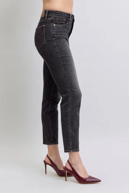 Hazel Blues® | Judy Blue Mid Rise Tummy Control Slim Jeans