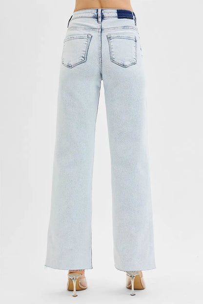 Hazel Blues® | RISEN High Rise Wide Leg Jeans