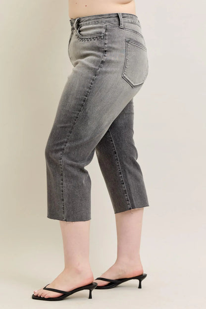 Hazel Blues® | Judy Blue Wide Leg Capris Jeans