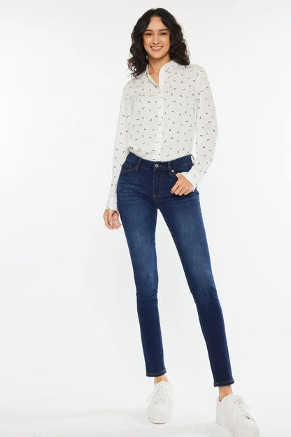 Hazel Blues® |  Kancan Mid Rise Super Skinny Jeans
