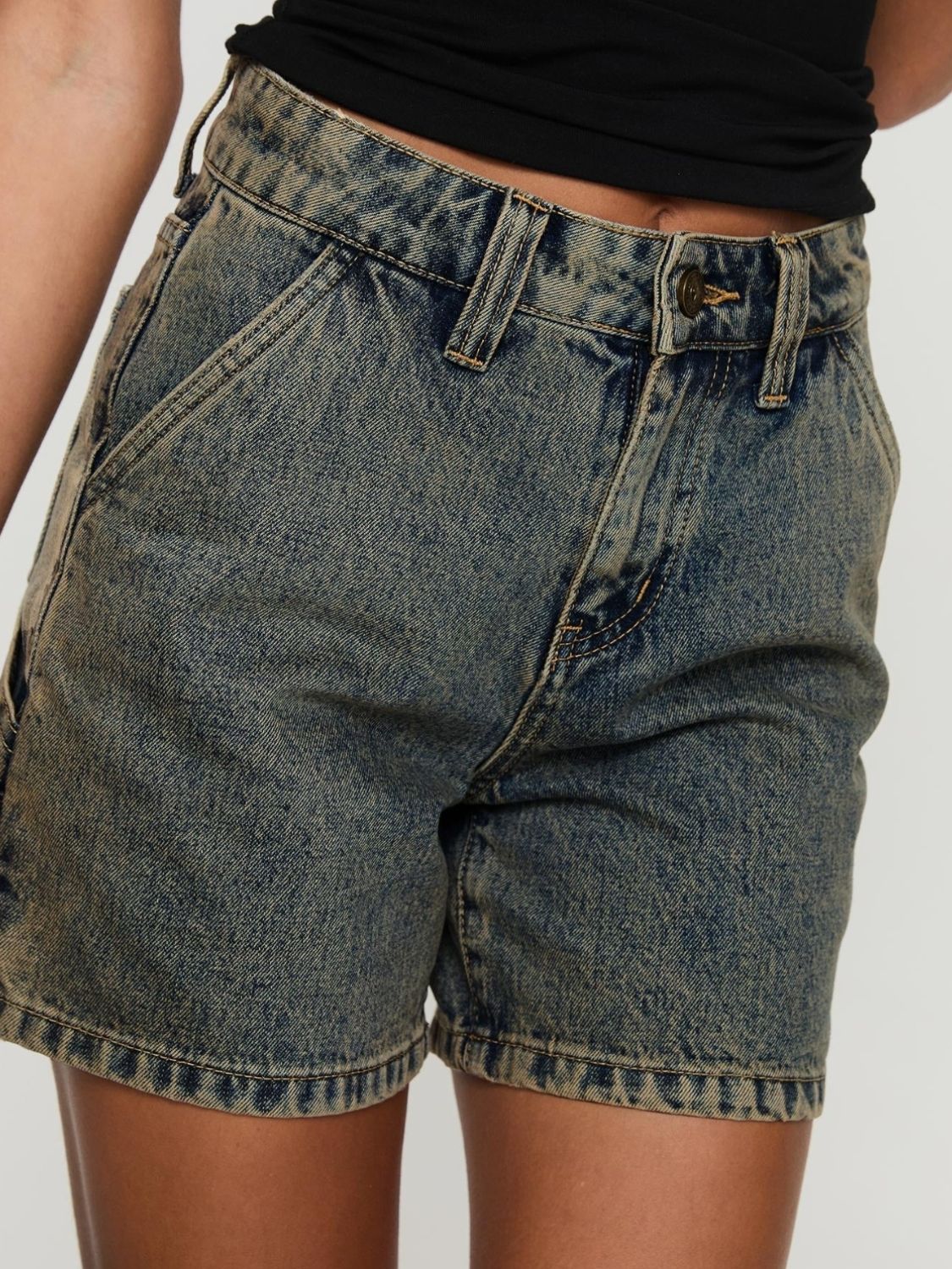 Hazel Blues® |  Washed High Rise Denim Shorts
