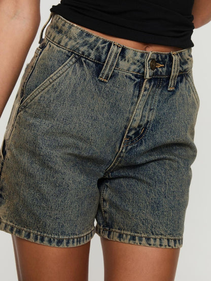 Hazel Blues® |  Washed High Rise Denim Shorts