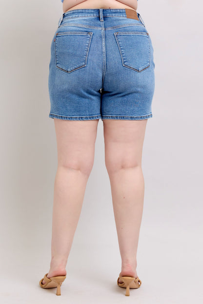 Hazel Blues® | Judy Blue 2 Button Denim Shorts with Pockets