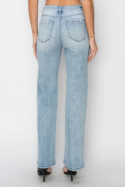 Hazel Blues® |  RISEN High Rise Straight Jeans