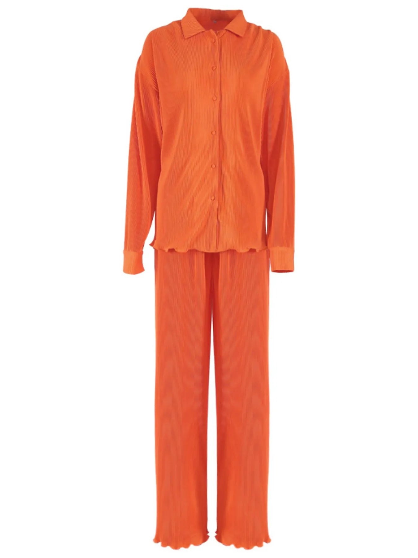 Hazel Blues® |  Button Up Long Sleeve Top and Pants Set