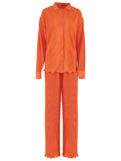 Hazel Blues® |  Button Up Long Sleeve Top and Pants Set