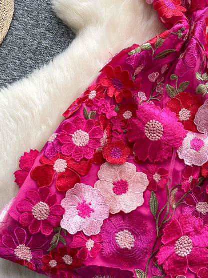Hazel Blues® |  Floral Tie Waist Mini Dress