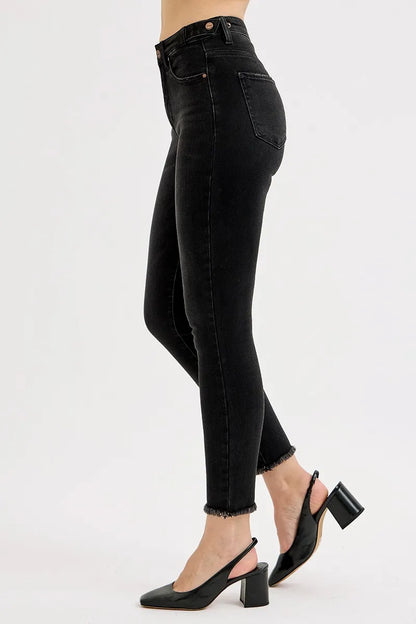 Hazel Blues® | RISEN Tummy Control High Rise Adjustable Waist Skinny Jeans