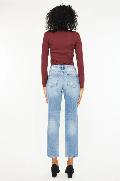 Hazel Blues® |  Kancan High Rise Distressed Boyfriend Jeans