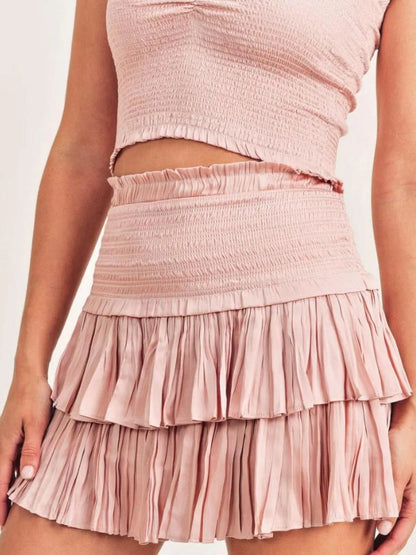 Hazel Blues® |  Sweetheart Neck Cami and Skirt Set