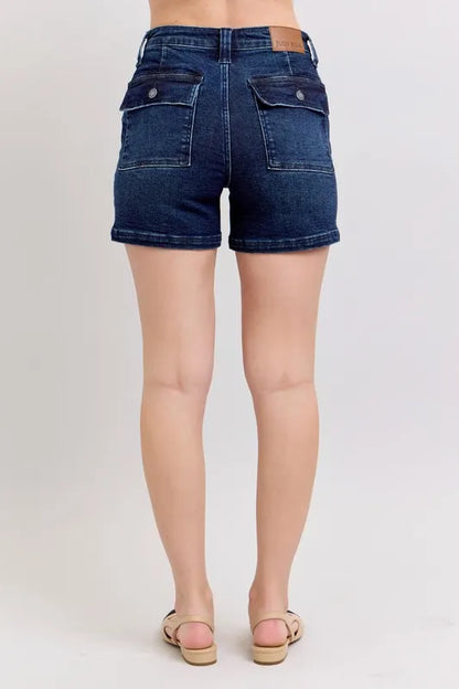 Hazel Blues® |  Judy Blue High Waist Back Flap Pocket Denim Shorts