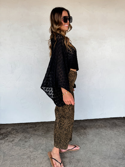 Hazel Blues® |  PREORDER- BEX CHEETAH BARREL JEANS