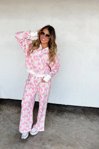 Hazel Blues® |  Floral & Cheetah Drift Away Joggers