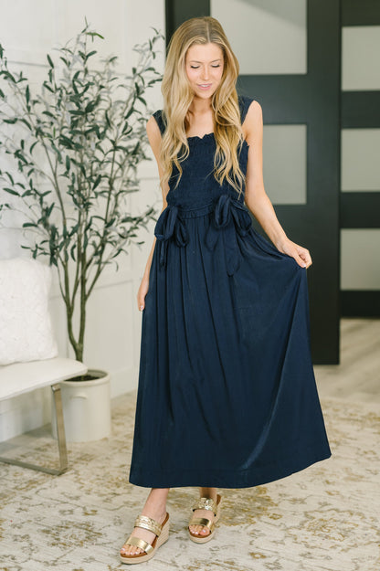 Hazel Blues® |  Hold Me Down Midi Dress in Navy