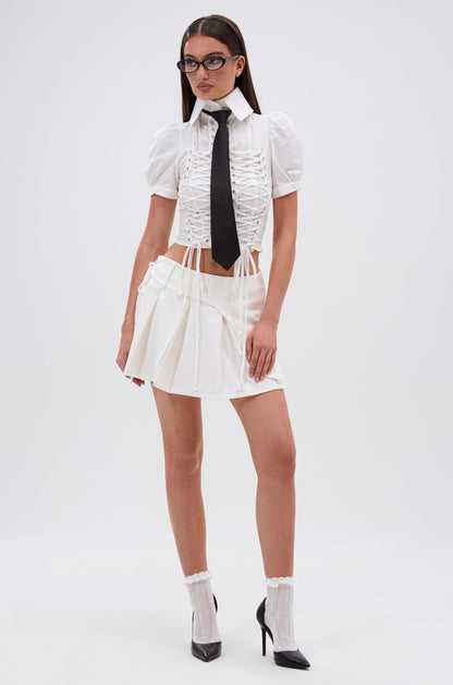 ALWAYS GETS BETTER PLEATED MINI SKIRT