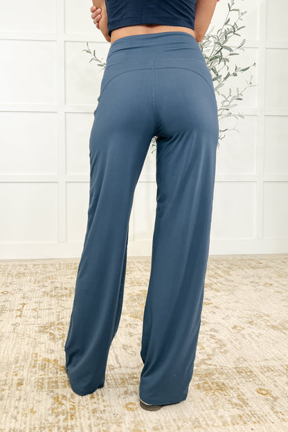 Hazel Blues® |  Leg Day Legends Straight Leg Bottoms in Code Blue