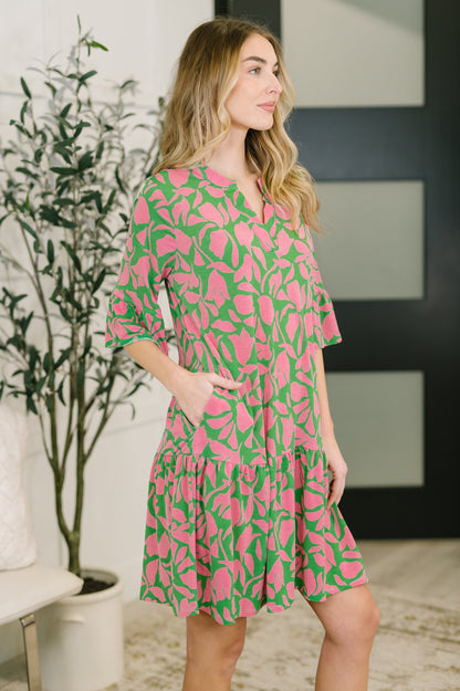 Hazel Blues® |  Lizzy Sunday Dress in Emerald Abstract Floral- 3/3/2026 NEW