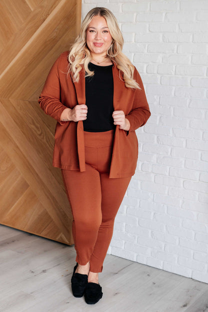 Hazel Blues® |  Magic Ankle Crop Skinny Pants in Rust