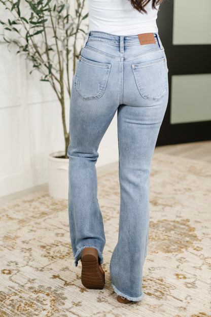 Hazel Blues® |  Marlena High Rise Shield Pocket Flare Jeans