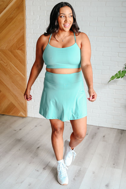 Hazel Blues® |  Game, Set and Match Tennis Skort in Tidal Wave