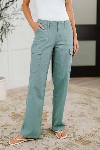 Hazel Blues® |  Pocket the Attitude Cargo Bottoms