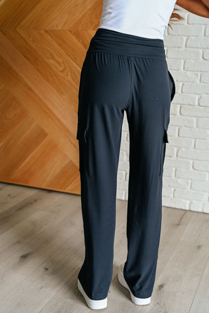 Hazel Blues® |  Race to Relax Cargo Pants in Nocturnal Navy