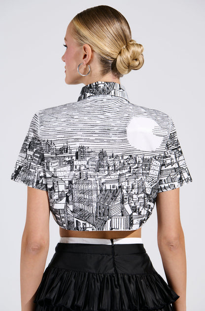 ALL AROUND THE WORLD BUTTON DOWN TOP