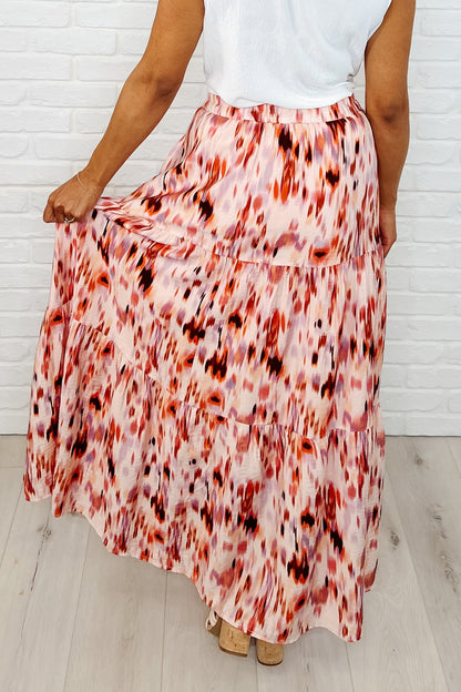 Hazel Blues® |  Words Fail Me Watercolor Print Maxi Skirt