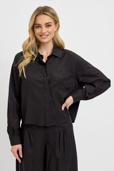 Hazel Blues® |  RISEN Button Down Long Sleeve Shirt