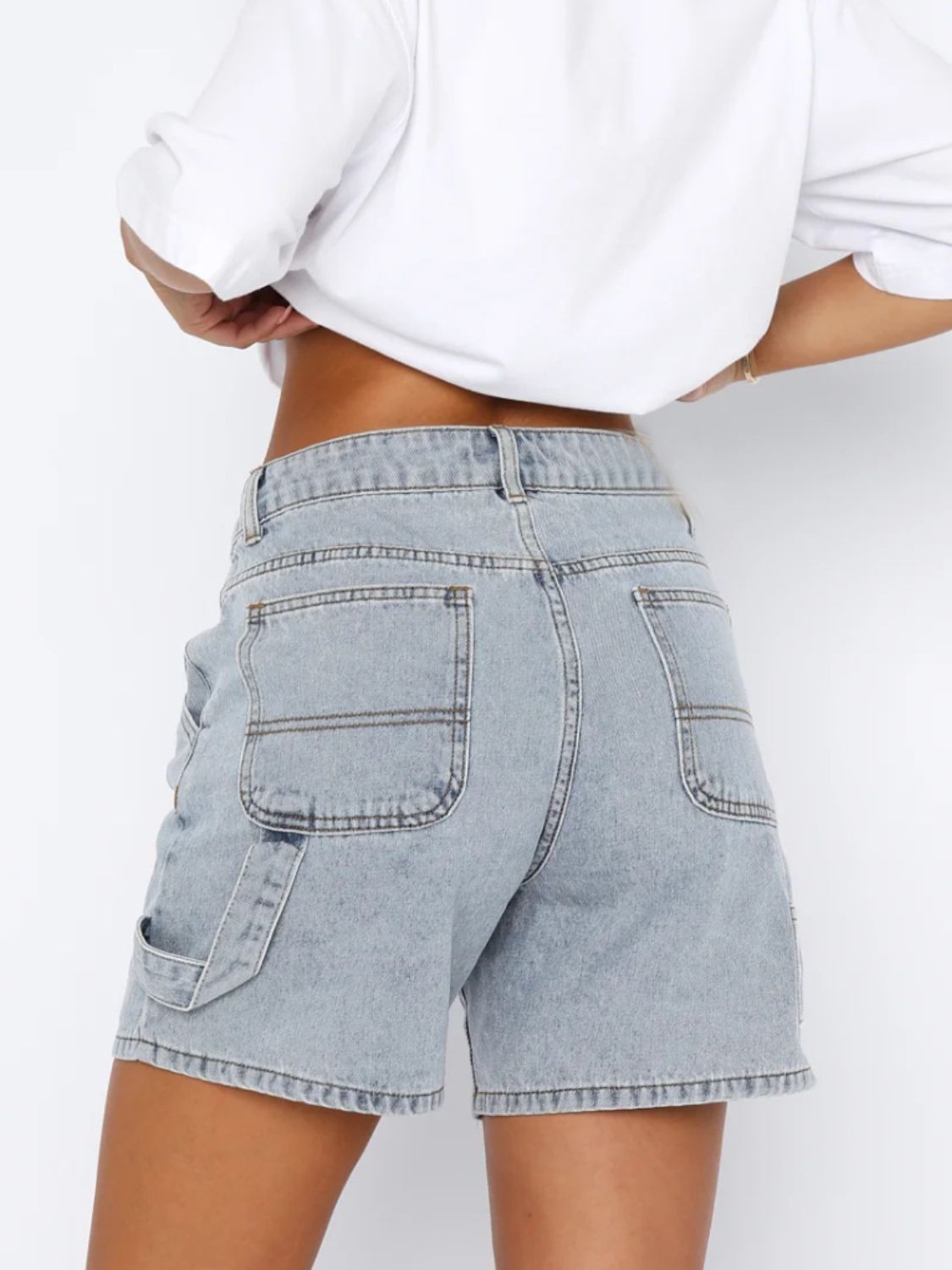 Hazel Blues® |  Washed High Rise Denim Shorts