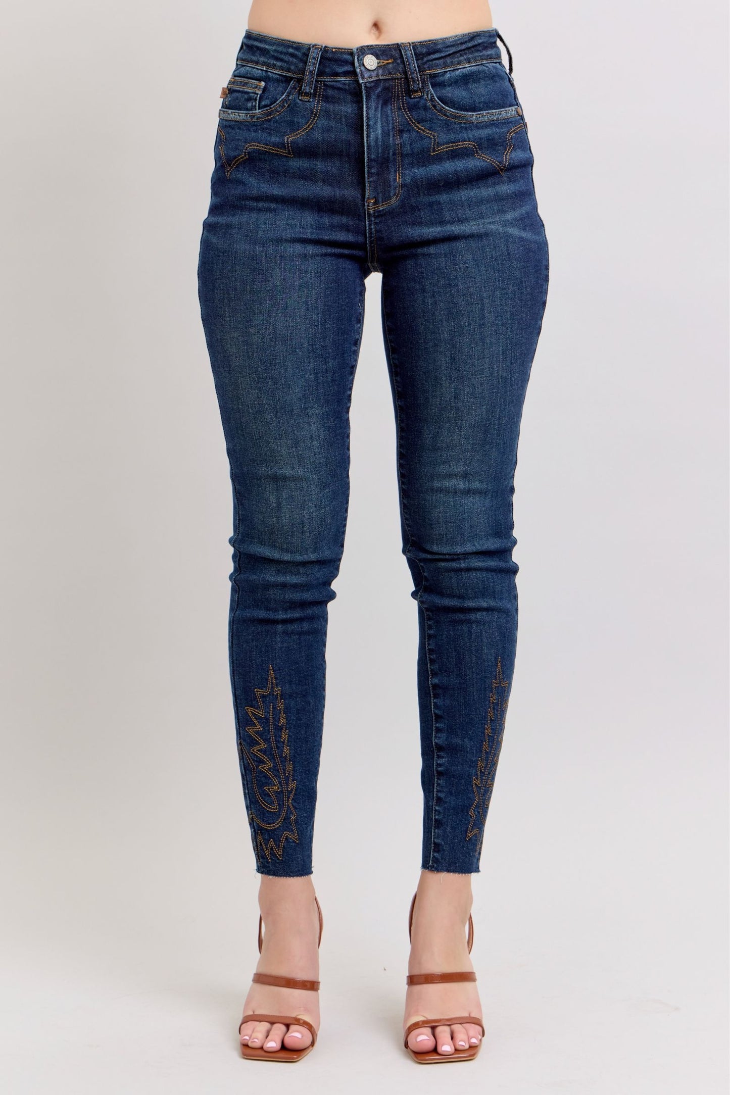 Hazel Blues® | Judy Blue Embroidered High Rise Skinny Jeans